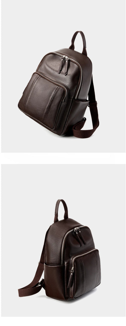 Hifashion Cowhide Genuine Leather Backpack For Women 2025 Trend Designer Work Daypack Travel Bookbags Teenage Girls School Bags