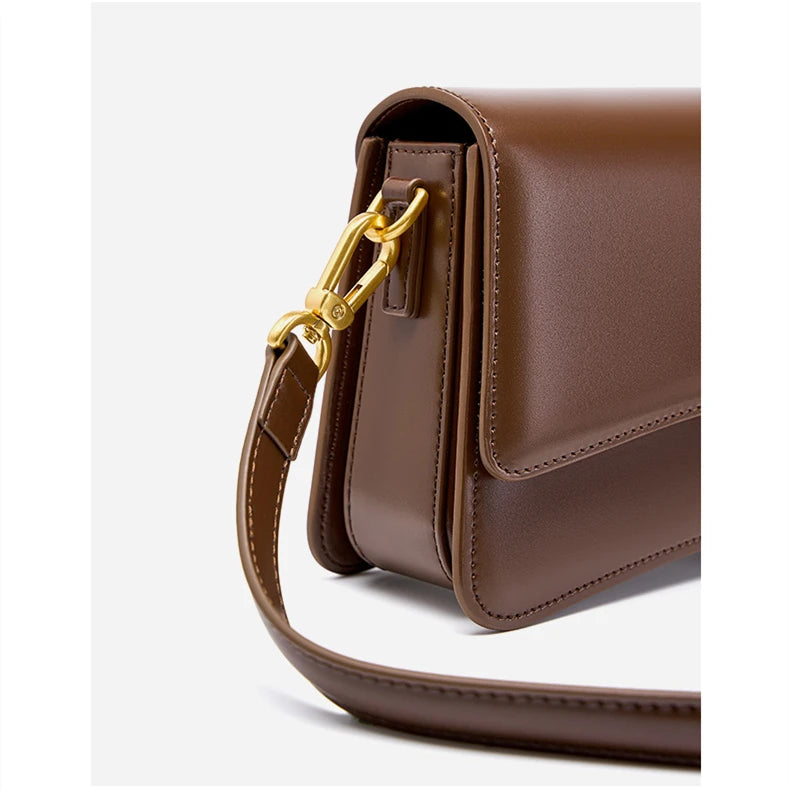 Hifashion Vintage Genuine Leather Underarm Shoulder Bags For Women 2025 Luxury Designer Crossbody Purses Saddle Ladies Handbags