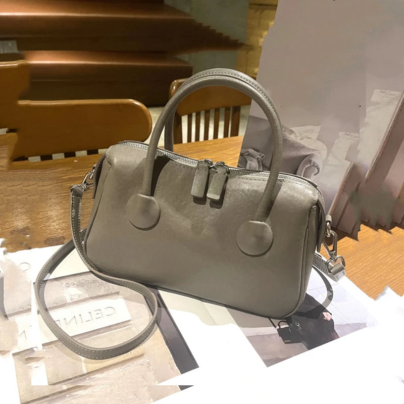 Hifashion Vintage Cow Genuine Leather Crossbody Shoulder Bags For Women 2025 Luxury Designer Pillow Satchel Tote Ladies Handbags