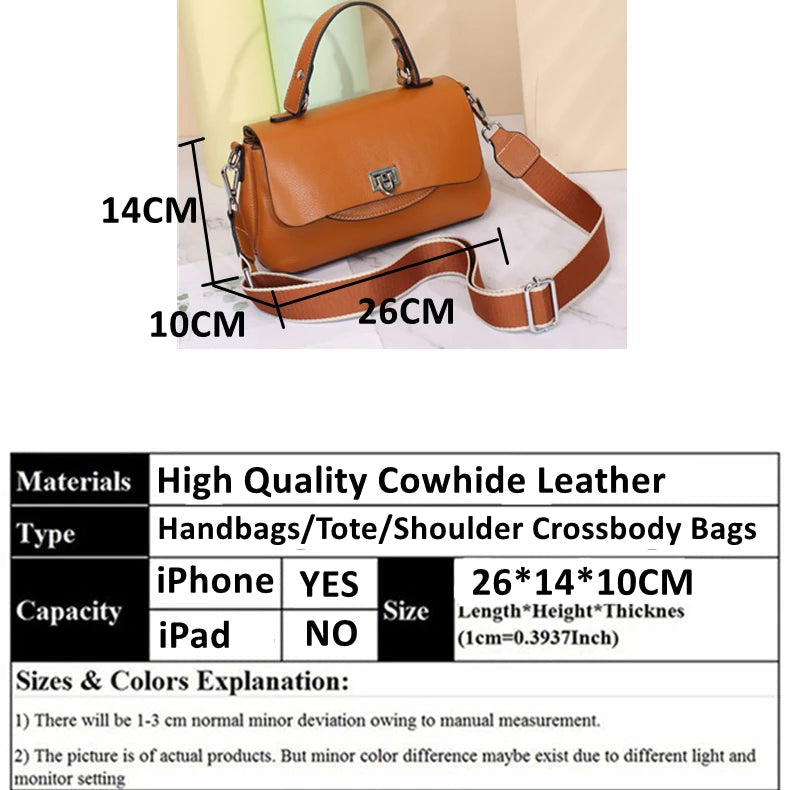 Hifashion 3 Layers Genuine Genuine Leather Shoulder Bags For Women 2025 Trend Designer Flap Crossbody Purse Work Ladies Handbags