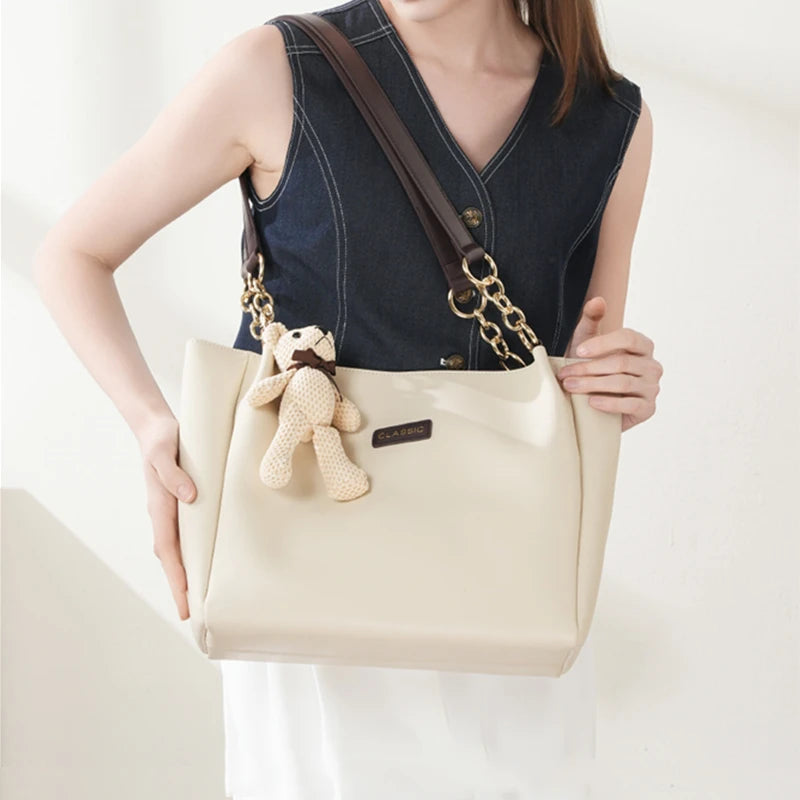 Hifashion Cowhide Genuine Leather Shoulder Bags For Women 2025 Trend Designer Large Capacity Shopping Tote Work Ladies Handbags