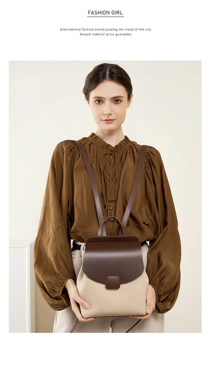 Hifashion Small Cowhide Genuine Leather Backpack For Women 2025 Trend Fashion Designer Female Travel Bagpack Girls School Bags