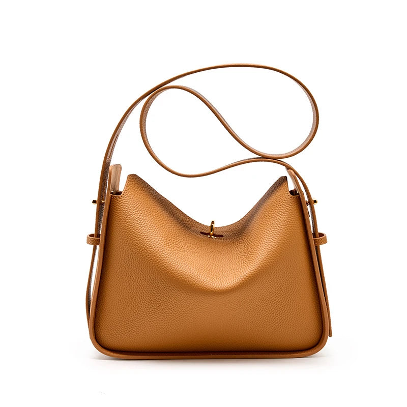 Hifashion Cowhide Genuine Leather Underarm Shoulder Bags For Women 2025 Luxury Designer Crossbody Purses Hobo Ladies Handbags