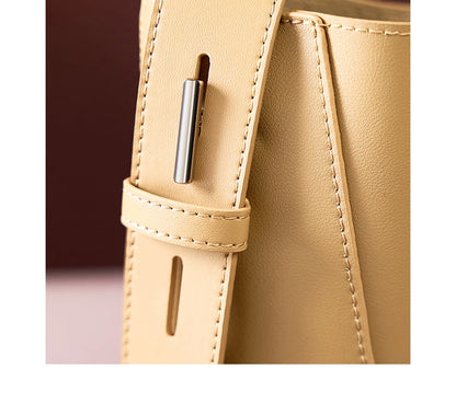 Hifashion Trendy Cow Genuine Leather Bucket Shoulder Bags For Women 2025 Luxury Designer Shopping Work Crossbody Ladies Handbags