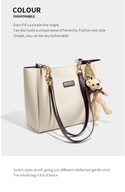 Hifashion Cowhide Genuine Leather Shoulder Bags For Women 2025 Trend Designer Large Capacity Shopping Tote Work Ladies Handbags
