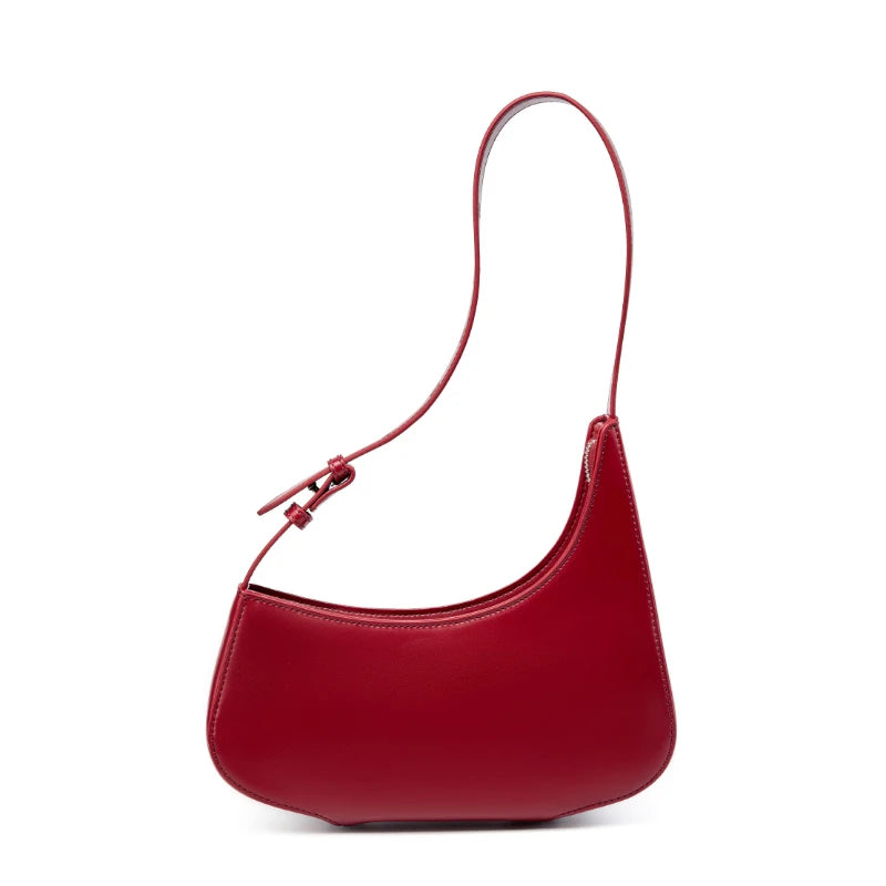 Hifashion Minimalist Genuine Leather Crescent Underarm Shoulder Bags For Women 2025 Luxury Designer Half Moon Ladies Handbags