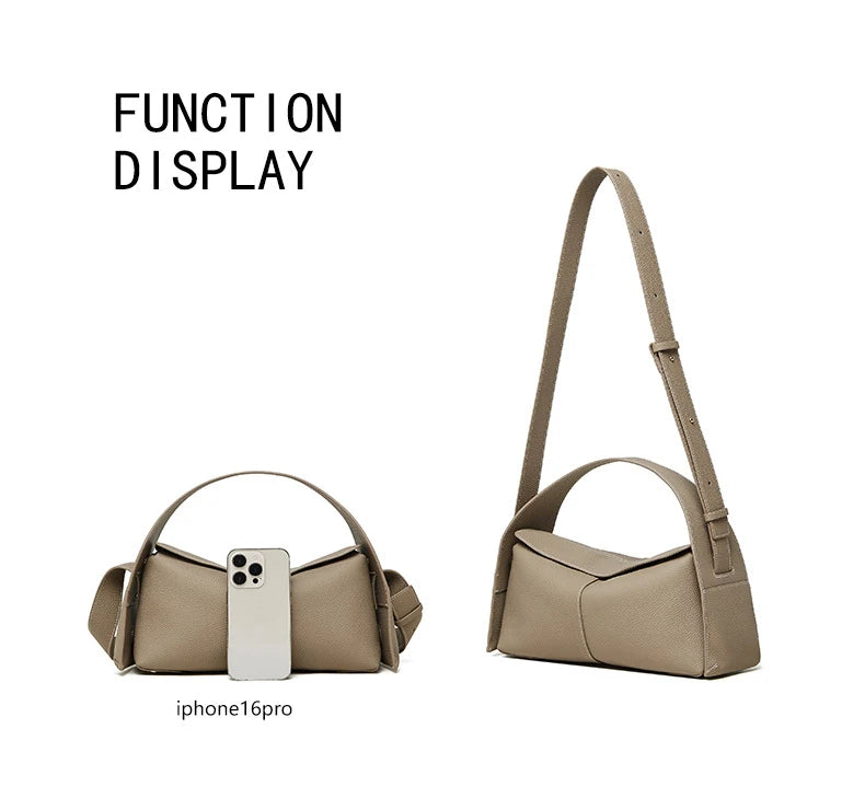 Hifashion Cowhide Genuine Leather Underarm Shoulder Bags For Women 2025 Luxury Designer Top Handle Satchel Tote Ladies Handbags