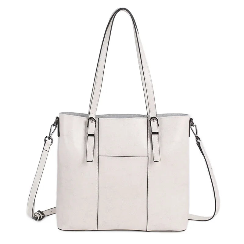 Hifashion Vintage Cow Genuine Leather Large Tote Bags For Women 2025 Luxury Designer Shopping Shoulder Bags Work Ladies Handbags