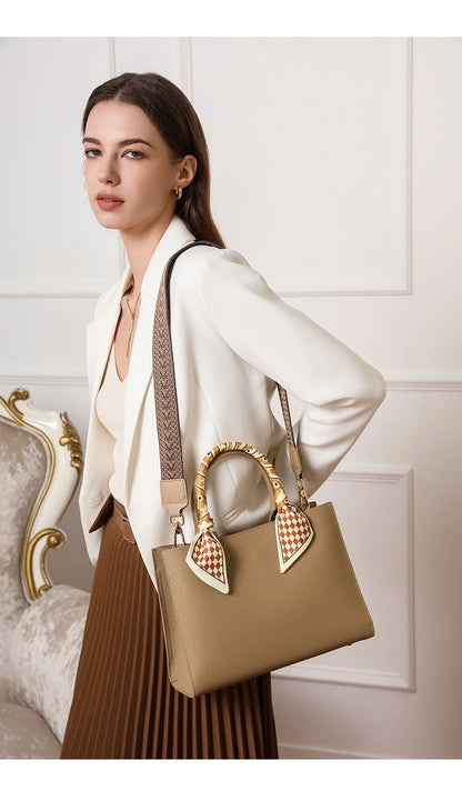 Hifashion Cowhide Genuine Leather Shoulder Bags For Women 2025 Trend Designer Top Handle Commuting Tote Ladies Crossbody Bags