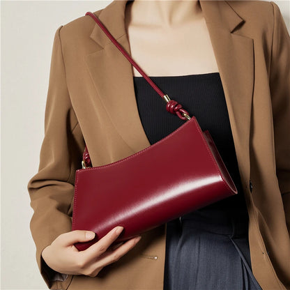 Hifashion Cowhide Genuine Leather Underarm Shoulder Bags For Women 2025 Luxury Designer Evening Party Purse Work Ladies Handbags