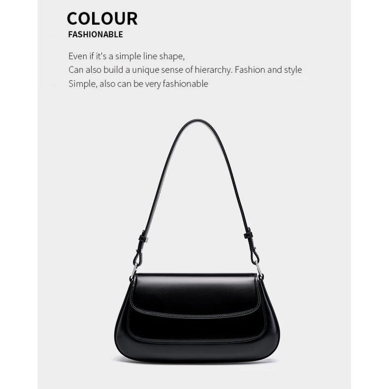 Hifashion Luxury Genuine Leather Underarm Shoulder Bags For Women 2025 Trend Designer Crossbody Purses  Saddle Ladies Handbags