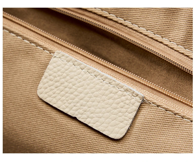 Hifashion Cowhide Genuine Leather Large Shoulder Bags For Women 2025 Luxury Designer Shopper Work Tote Commuter Ladies Handbags