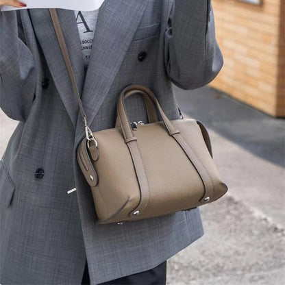 Hifashion Retro Genuine Leather Pillow Shoulder Bags For Women 2025 Trend Designer Crossbody Purses Boston Tote Ladies Handbags