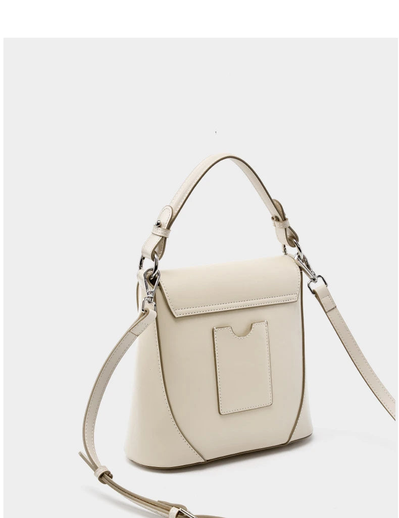 Hifashion Luxury Genuine Leather Bucket Small Shoulder Crossbody Bags For Women 2025 Trend Designer Short Handle Tote Handbags