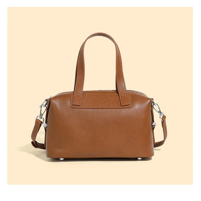 Hifashion Vintage Cow Genuine Leather Pillow Tote Handbags For Women 2025 Trend Designer Boston Ladies Shoulder Crossbody Bags