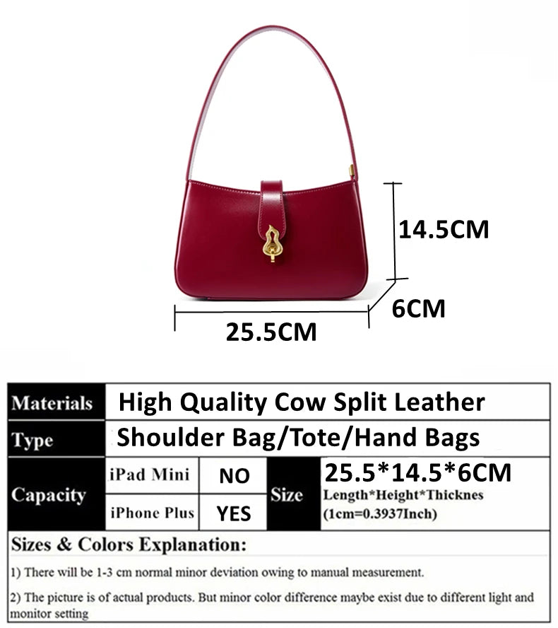Hifashion Cowhide Genuine Leather Underarm Shoulder Bags For Women 2025 Luxury Designer Half Moon Purse Crescent Ladies Handbags