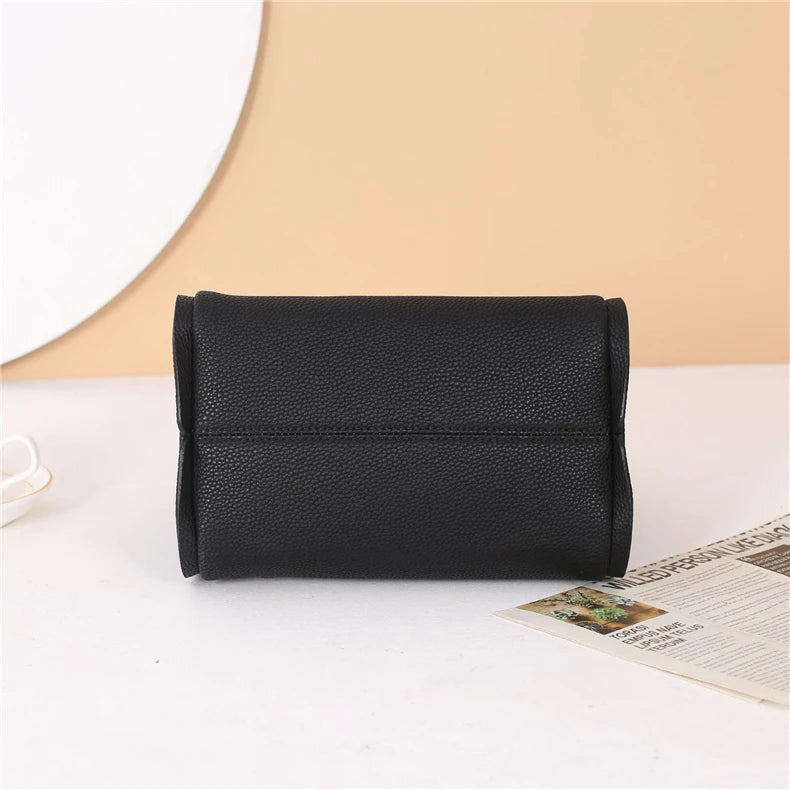 Hifashion Vintage Cow Genuine Leather Bucket Tote Shoulder Bags For Women 2025 Luxury Designer Shopper Crossbody Ladies Handbags