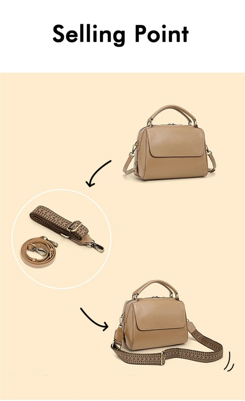 Hifashion Cowhide Genuine Leather Pillow Tote Handbags For Women 2025 Luxury Designer Satchel Work Ladies Shoulder Crossbody Bag