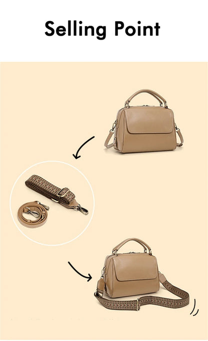 Hifashion Cowhide Genuine Leather Pillow Tote Handbags For Women 2025 Luxury Designer Satchel Work Ladies Shoulder Crossbody Bag