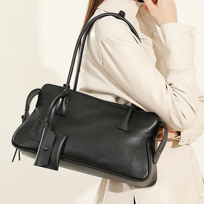 Hifashion 3 Layers Genuine Leather Large Underarm Shoulder Bags For Women 2025 Luxury Designer Satchel Tote Work Ladies Handbags
