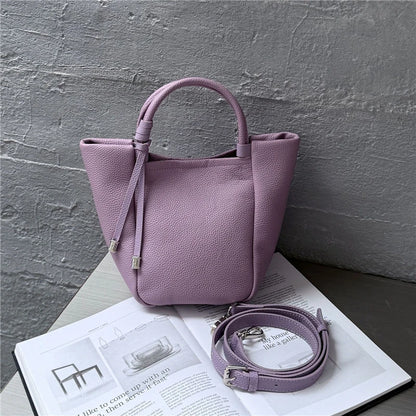 Hifashion Stylish Genuine Leather Tote Shoulder Bags For Women 2025 Trend Designer Basket Shopper Work Crossbody Ladies Handbags