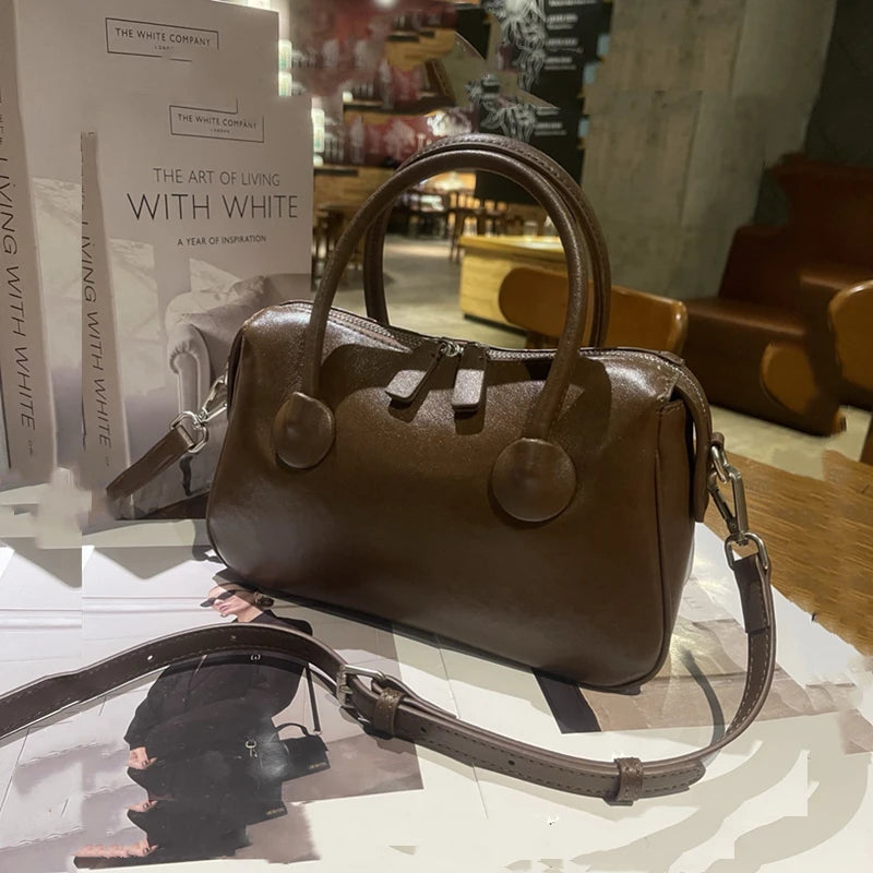 Hifashion Vintage Cow Genuine Leather Crossbody Shoulder Bags For Women 2025 Luxury Designer Pillow Satchel Tote Ladies Handbags
