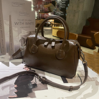 Hifashion Vintage Cow Genuine Leather Crossbody Shoulder Bags For Women 2025 Luxury Designer Pillow Satchel Tote Ladies Handbags