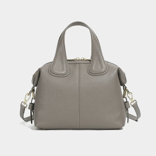 Hifashion 100% Genuine Leather Boston Tote Handbags For Women 2025 Trend Designer Top Handle Work Ladies Shoulder Crossbody Bags