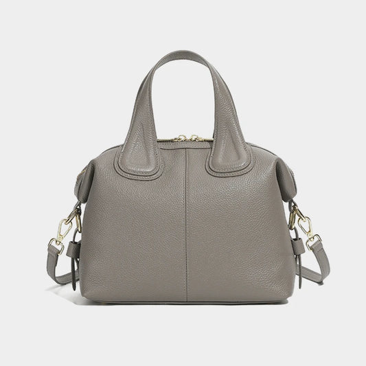 Hifashion 100% Genuine Leather Boston Tote Handbags For Women 2025 Trend Designer Top Handle Work Ladies Shoulder Crossbody Bags