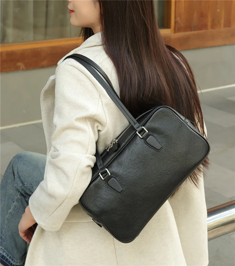 Hifashion Cowhide Genuine Leather Shoulder Bags For Women 2025 Trend Designer Large Capacity Work Satchel Tote Ladies Handbags