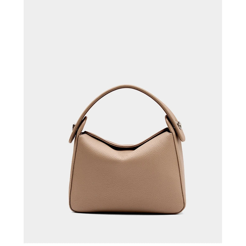Hifashion Cowhide Genuine Leather Small Shoulder Bags For Women 2025 Luxury Designer Work Bucket Tote Crossbody Ladies Handbags