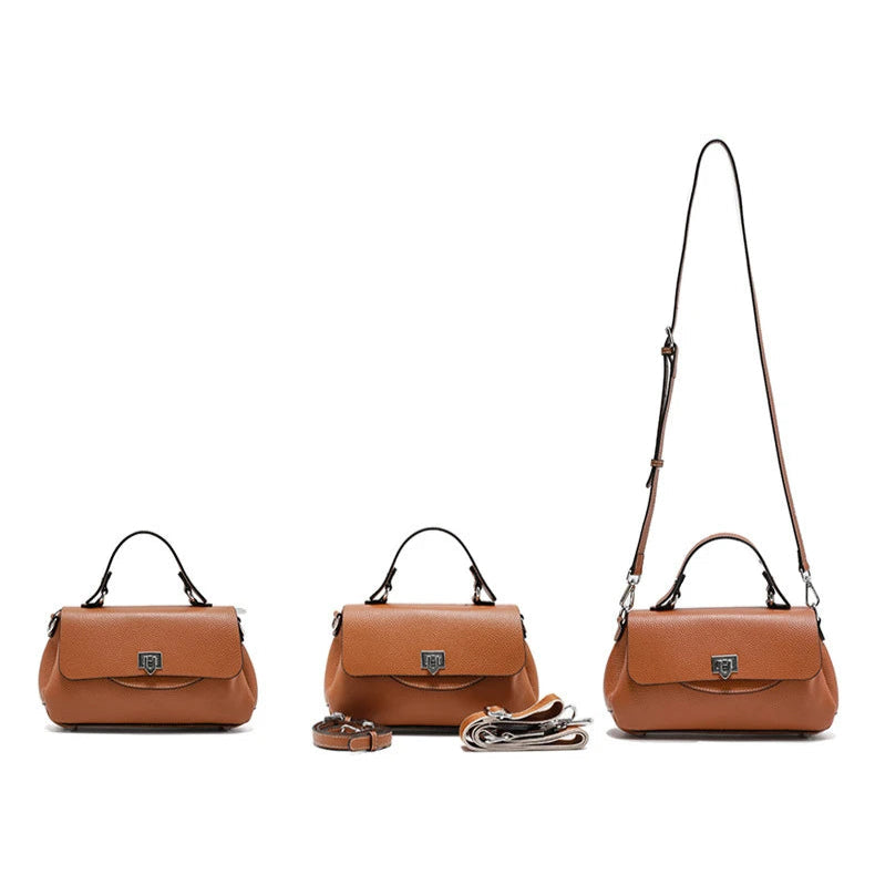 Hifashion 3 Layers Genuine Genuine Leather Shoulder Bags For Women 2025 Trend Designer Flap Crossbody Purse Work Ladies Handbags