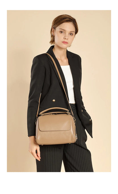 Hifashion Cowhide Genuine Leather Pillow Tote Handbags For Women 2025 Luxury Designer Satchel Work Ladies Shoulder Crossbody Bag