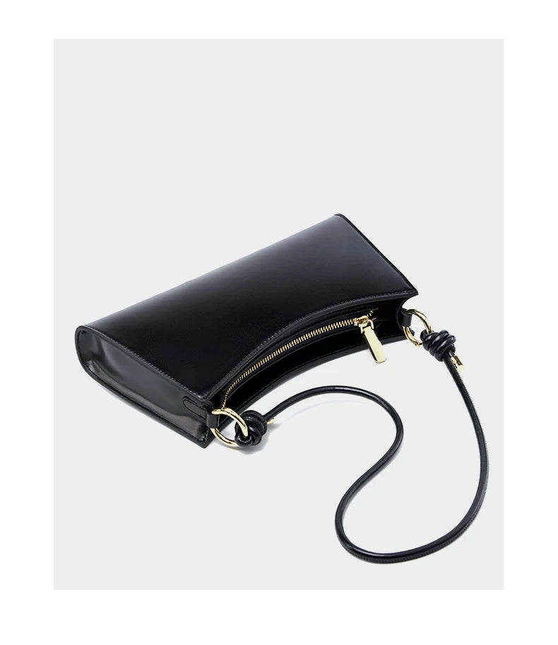 Hifashion Cowhide Genuine Leather Underarm Shoulder Bags For Women 2025 Luxury Designer Evening Party Purse Work Ladies Handbags