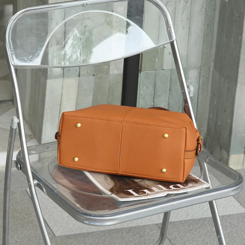Hifashion 100% Cowhide Genuine Leather Handbags For Women 2025 Trend Designer Wide Strap Pillow Ladies Shoulder Crossbody Bags