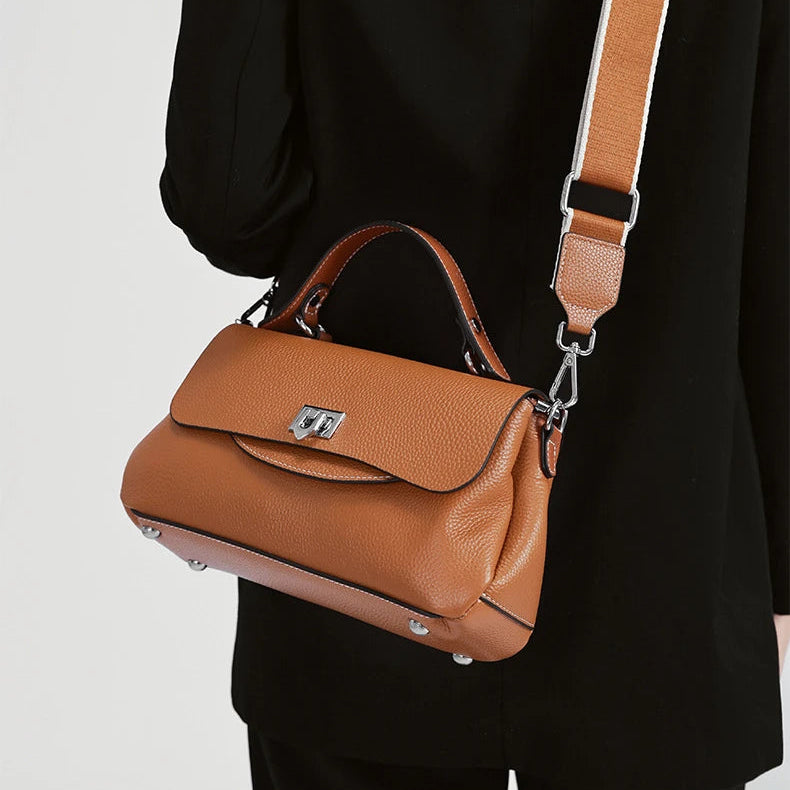 Hifashion 3 Layers Genuine Genuine Leather Shoulder Bags For Women 2025 Trend Designer Flap Crossbody Purse Work Ladies Handbags