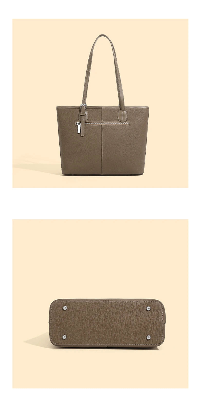 Hifashion Cowhide Genuine Leather Large Tote Bags For Women 2025 Luxury Designer Shopping Shoulder Bags A4 Work Ladies Handbags