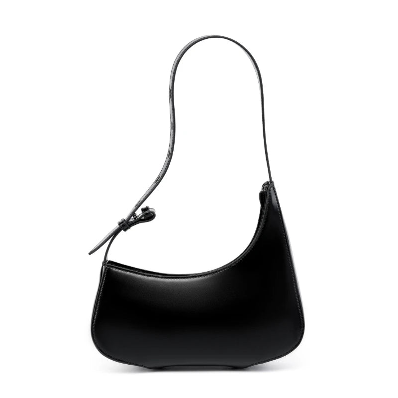 Hifashion Minimalist Genuine Leather Crescent Underarm Shoulder Bags For Women 2025 Luxury Designer Half Moon Ladies Handbags