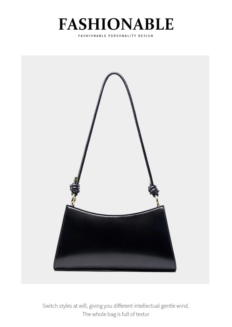 Hifashion Cowhide Genuine Leather Underarm Shoulder Bags For Women 2025 Luxury Designer Evening Party Purse Work Ladies Handbags