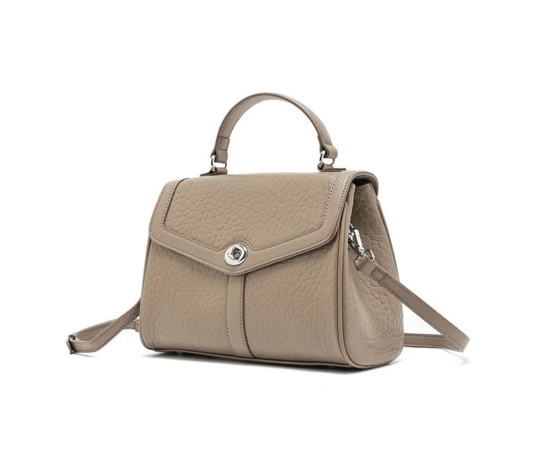 Hifashion Cowhide Genuine Leather Tote Handbags For Women New 2025 Luxury Designer Work Satchel Top Handle Female Shoulder Bags
