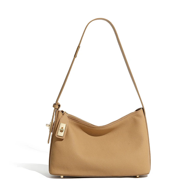 Hifashion Cowhide Genuine Leather Underarm Shoulder Bags For Women New 2025 Trend Designer Crossbody Purses Work Ladies Handbags