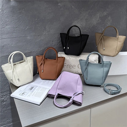 Hifashion Stylish Genuine Leather Tote Shoulder Bags For Women 2025 Trend Designer Basket Shopper Work Crossbody Ladies Handbags