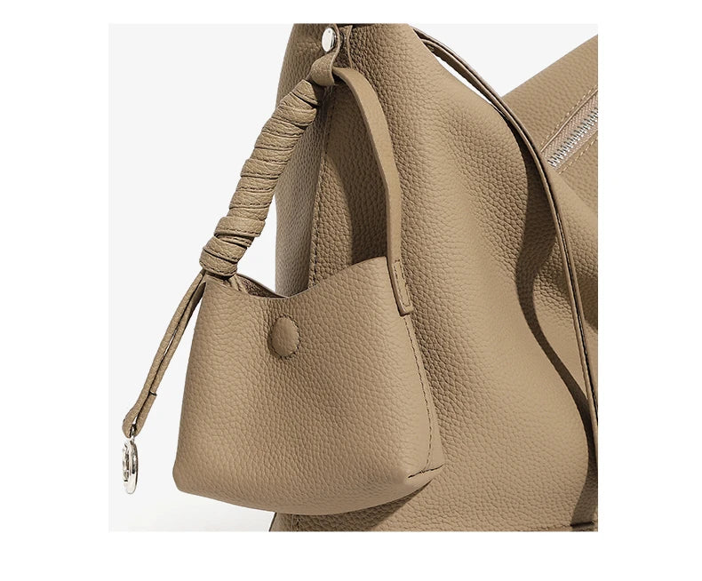 Hifashion Cowhide Genuine Leather Crescent Hobo Bags 2025 Trend Designer Commuting Shoulder Crossbody Bags Soft Ladies Handbags