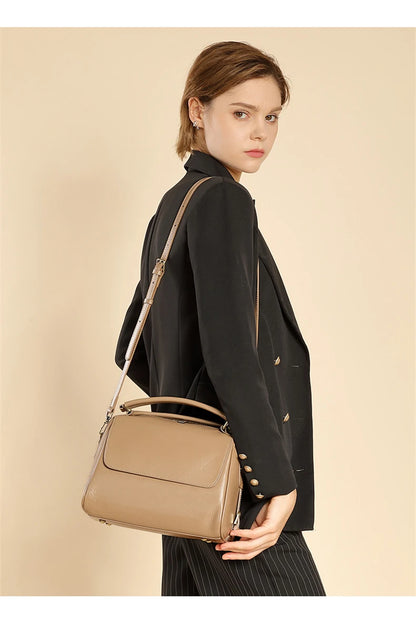 Hifashion Cowhide Genuine Leather Pillow Tote Handbags For Women 2025 Luxury Designer Satchel Work Ladies Shoulder Crossbody Bag