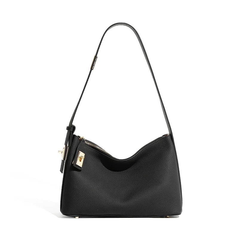 Hifashion Cowhide Genuine Leather Underarm Shoulder Bags For Women New 2025 Trend Designer Crossbody Purses Work Ladies Handbags
