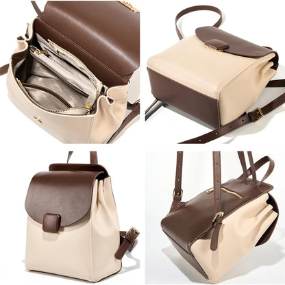 Hifashion Small Cowhide Genuine Leather Backpack For Women 2025 Trend Fashion Designer Female Travel Bagpack Girls School Bags