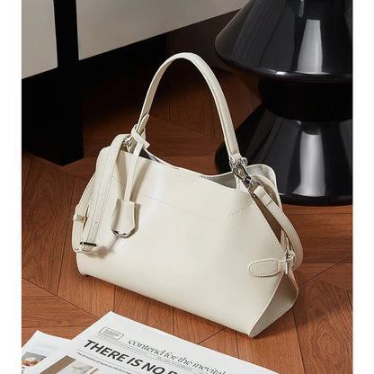 Hifashion Cowhide Genuine Leather Tote Handbags For Women 2025 Luxury Designer Crescent Office Ladies Shoulder Crossbody Bags