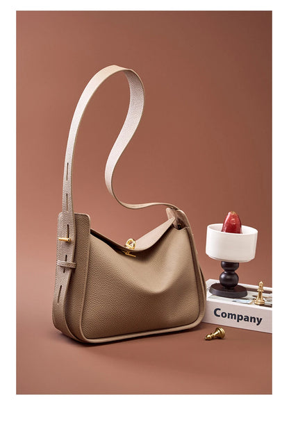 Hifashion Cowhide Genuine Leather Underarm Shoulder Bags For Women 2025 Luxury Designer Crossbody Purses Hobo Ladies Handbags