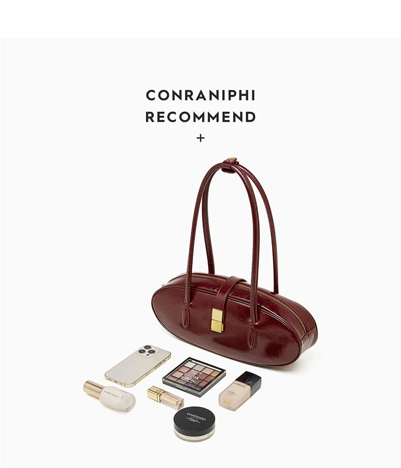 Hifashion Vintage Cowhide Genuine Leather Underarm Shoulder Bags For Women 2025 Trend Designer Luxury Tote Work Ladies Handbags