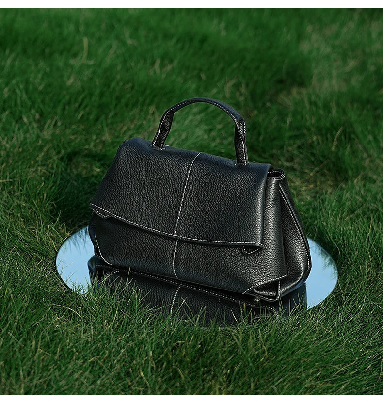 Hifashion Vintage Cowhide Genuine Leather Handbags For Women 2025 Trend Designer Top Handle Flap Ladies Shoulder Crossbody Bags
